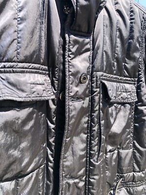 Stone Island Nylon Raso Quilted-TC Navy Blue Jacket Coat M Grail