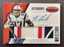 Rob Gronkowski 2015 panini certified fabric of the game 6/10.