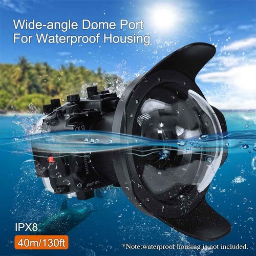 Port dôme Seafrogs WA006-C 8" pour boîtier d'appareil photo Sony A7R III / A7II NG - Photo 2 sur 8