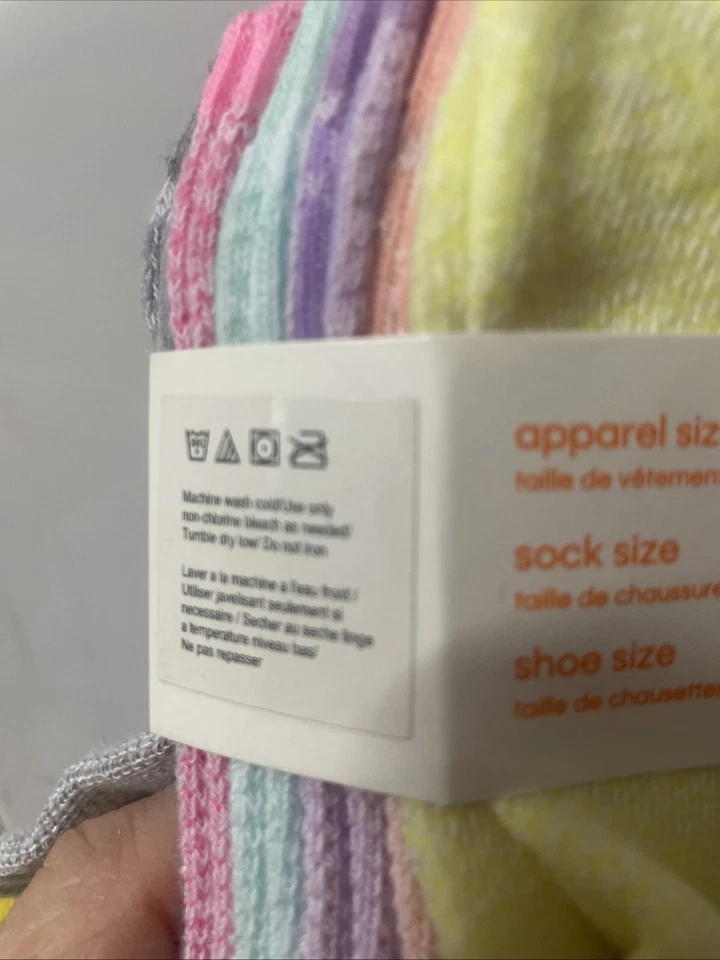 Calvin Klein девочек 6 пара не показать сетки вентиляционные отверстия пастельный цвет носки - Sz 8-9,5 - новый с Ярлыками - Изображение 4 из 4