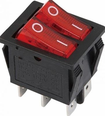 RED LIGHT SWITCH DUAL 12V 30x20 MM BACKLIGHT BUTTON RED BODY BLACK HIGH QUALITY