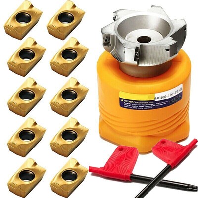 Fräsköpfe BAP 400R-100-32-6F Messerkopf Eckfräser APMT1604PDER Wendeplatten W2Z6