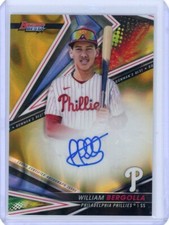 William Bergolla 2022 Bowman's Best gold lava refractor autograph #'d 35/75