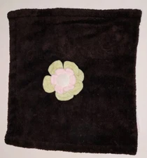 COCALO BROWN GREEN PINK FLOWER SECURITY BLANKET LOVEY B4 W3