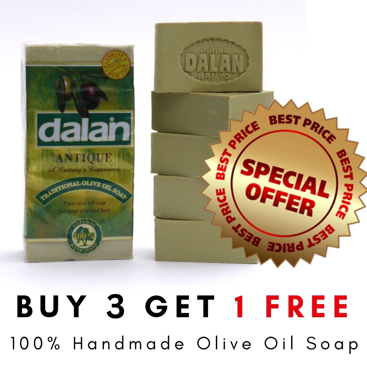 Dalan Antike Lorbeer-Oliven-Seife 150g – Naturseife Für Haut Und Haar