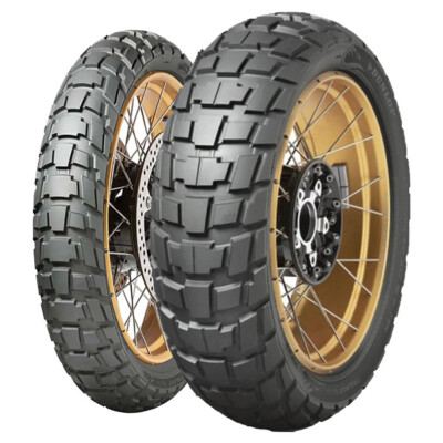 前後セットDUNLOP90/90-21 54T &150/70B18 70T COPPIA GOMME DUNLOP 90/90-21 54T + 150/70-18 70T TRAILMAX RAID M+S