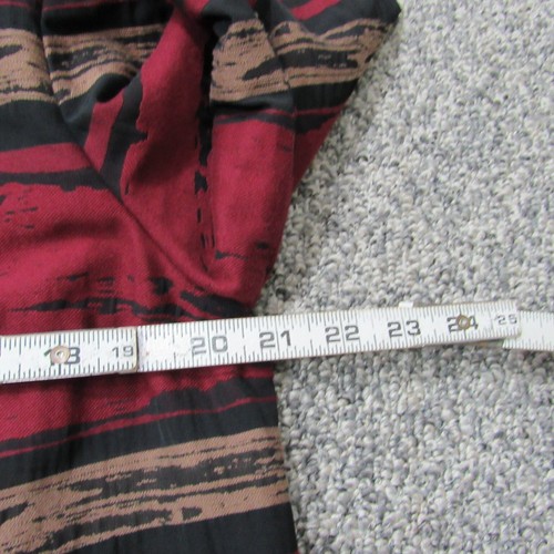 Misook Blazer Jacket Womens Small Burgundy Striped 3/4 Sleeve Adjustable Collar - Picture 5 of 11