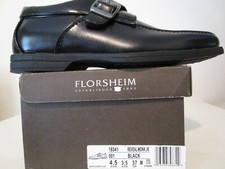 Florsheim Kids Boys Reveal Monk Strap Jr Leather Dress Formal Shoes Black Sz 4.5