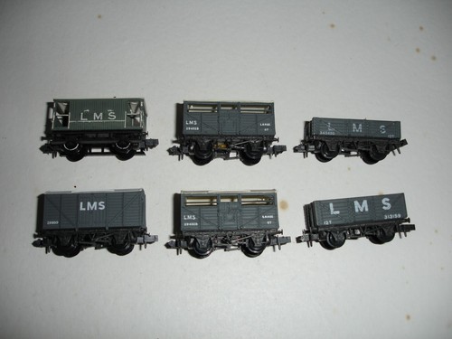 N Gauge Peco LMS Wagon x 6: 5/7 Plank Open, Cattle Wagon, Box Van, Brakevan - Picture 2 of 5