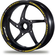 Calcomanías de rueda de moto doradas laminadas 12 pegatinas de llanta Aprilia Tuono V4/1909