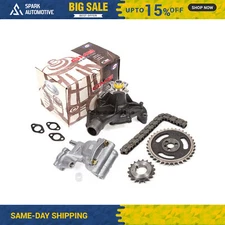 Timing Chain Kit Water Oil Pump (Roller Type Chain) Fit 96-02 Chevrolet GMC 5.7L