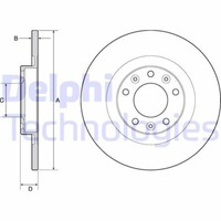 2X Delphi BG4662C Bremsscheibe FüR CitroËN DS Opel Peugeot Toyota