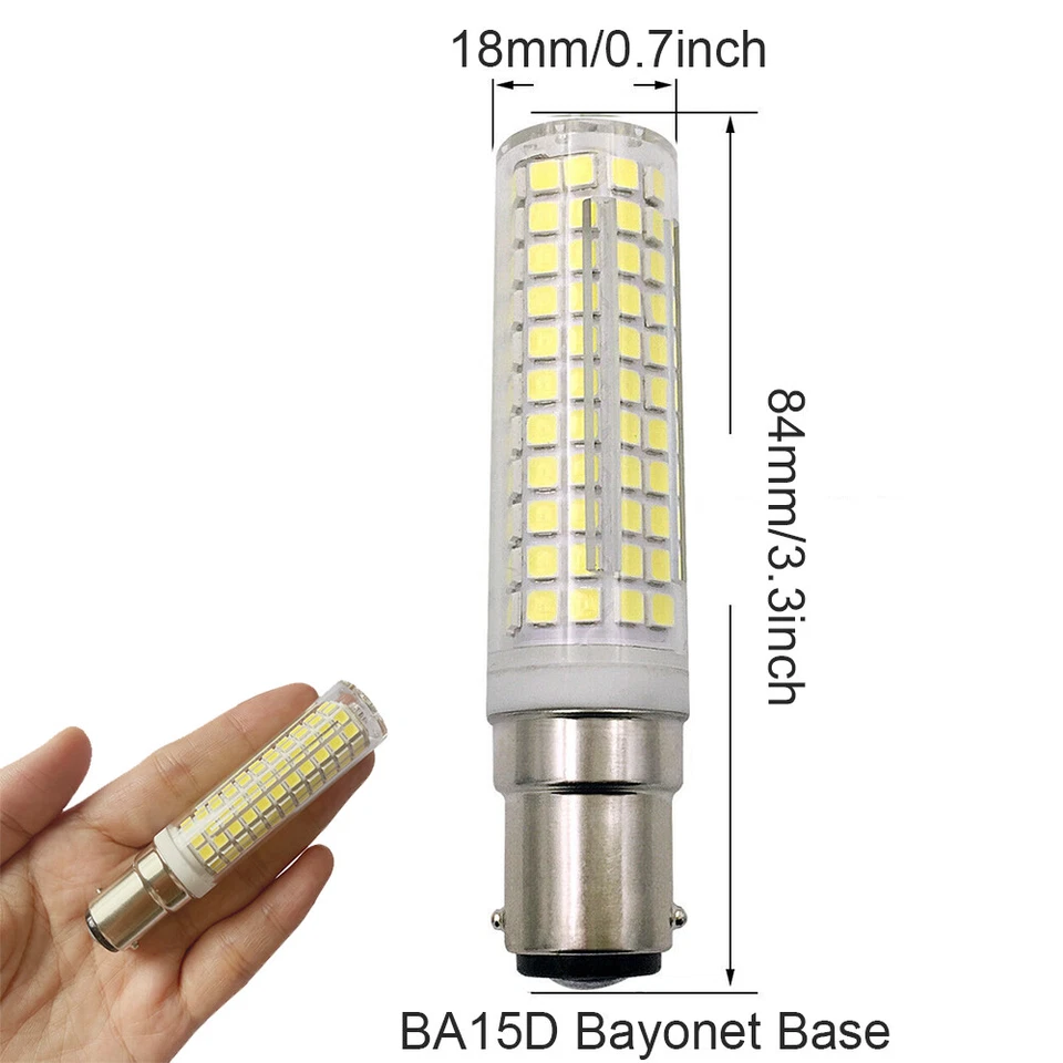 3pcs BA15d Bayonet Base LED Bulb 136 LEDs 2835 SMD Lamp 10W 110V Ceramics Light - Image 4 of 4