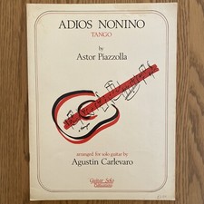 Adios Nonino Tango by Astor Piazzolla sheet music for guitar ed by A. Carlevaro