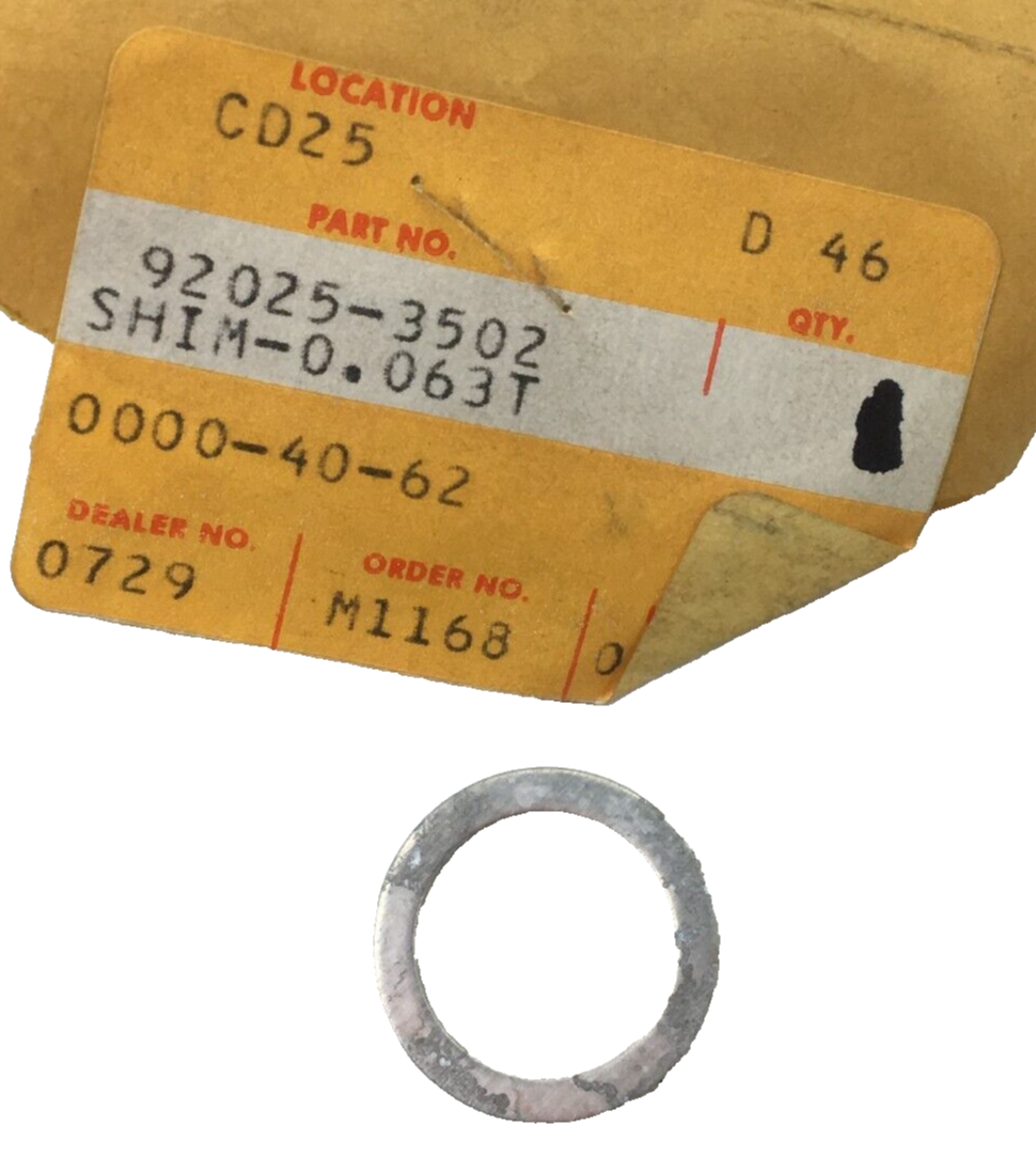 Kawasaki 92025-3502 Vintage Snowmobile 0.063T Shim Fits 82 Ltd 440