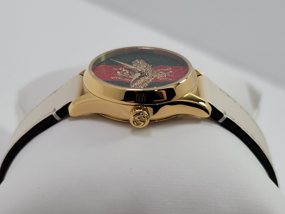 Gucci G-Timeless SWISS Quartz Green and Red Dial Ladies Watch