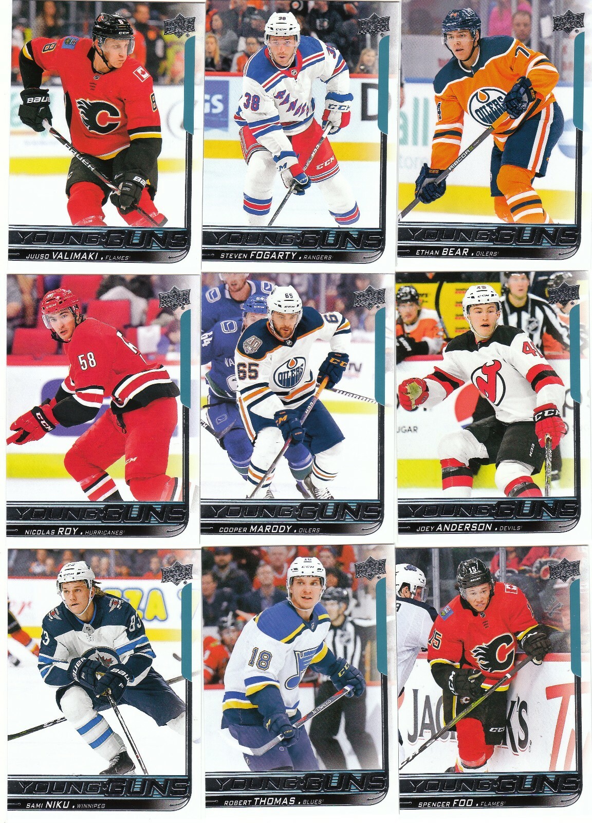 18/19 Upper Deck Series 2 Young Guns #470 Spencer Foo - Calgary Flames