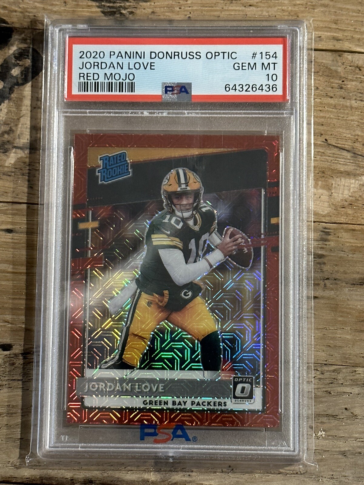 2020 Panini Donruss Optic Jordan Love Red Mojo RC PSA 10 Gem Mint Packers