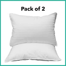 TWO (2) Toddler Pillows 13x18 – 300T Cotton & Down – Soft Kids Bed Pillows