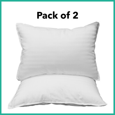 TWO (2) Toddler Pillows 13x18   300T Cotton & Down   Soft Kids Bed Pillows