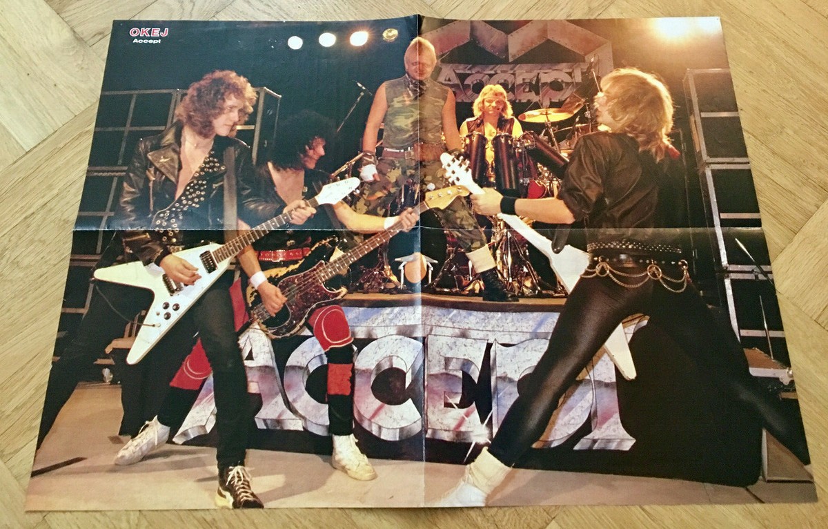 Accept 1985 Udo Dirkschneider - Swedish Poster Magazine Okej 1980s