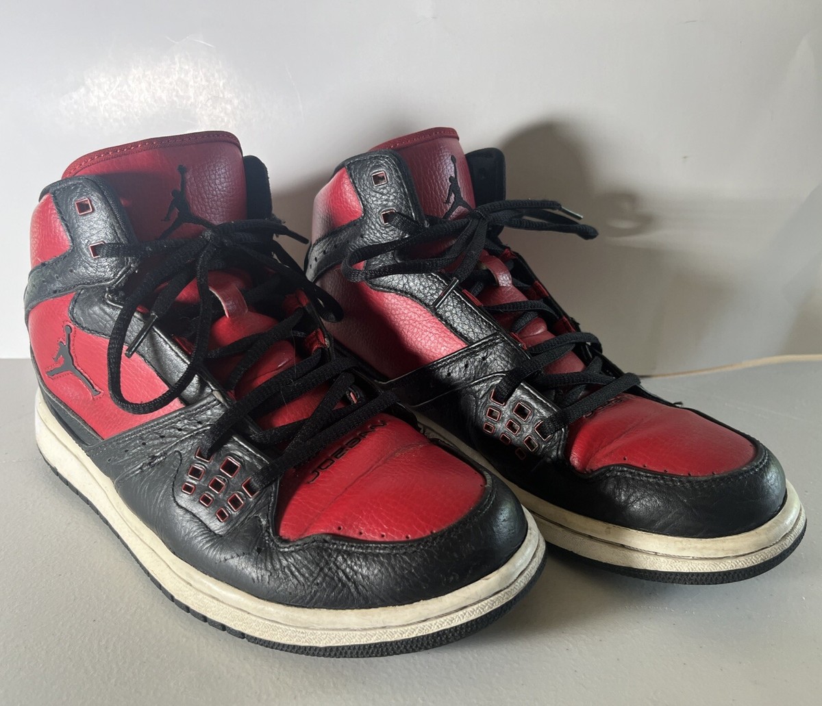 Nike Air Jordan 1 Flight Black Varsity Red ( Bred ) - Men display picture 1