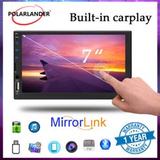 7" 2 Din Car Radio Bluetooth Stereo MP5 Player Touch Screen Carplay Android Auto