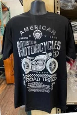 NEW PRINTED MOTORCYCLE COTTON BLACK GREY NAVY BLUE SHORT SLEEVES T-Shirt