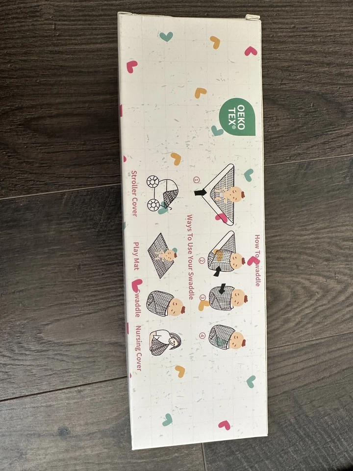 Bamboo Muslin Swaddle blanket 47” X 47” Super Soft Bamboo and Cotton Oeko Tex - Image 2 of 3