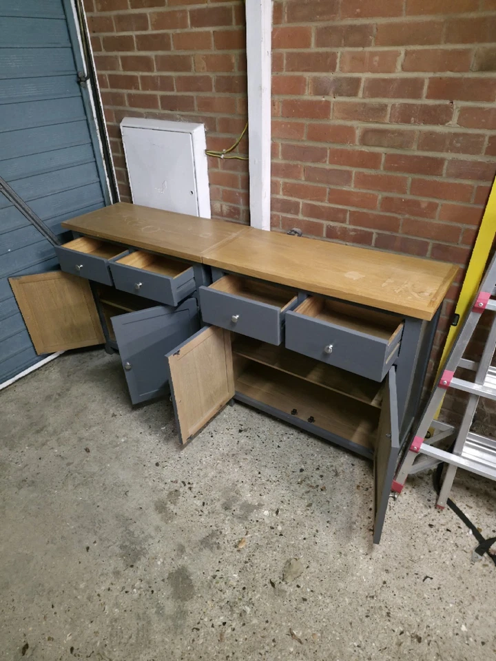Two Wooden Sideboards With Shelves And Drawers - Image 2 of 4