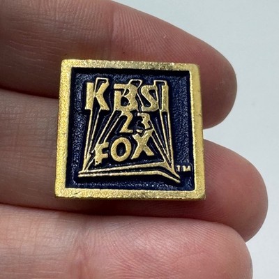 Vintage KBSI 23 FOX TV Station Lapel Pin Blue Gold Cape Girardeau Missouri