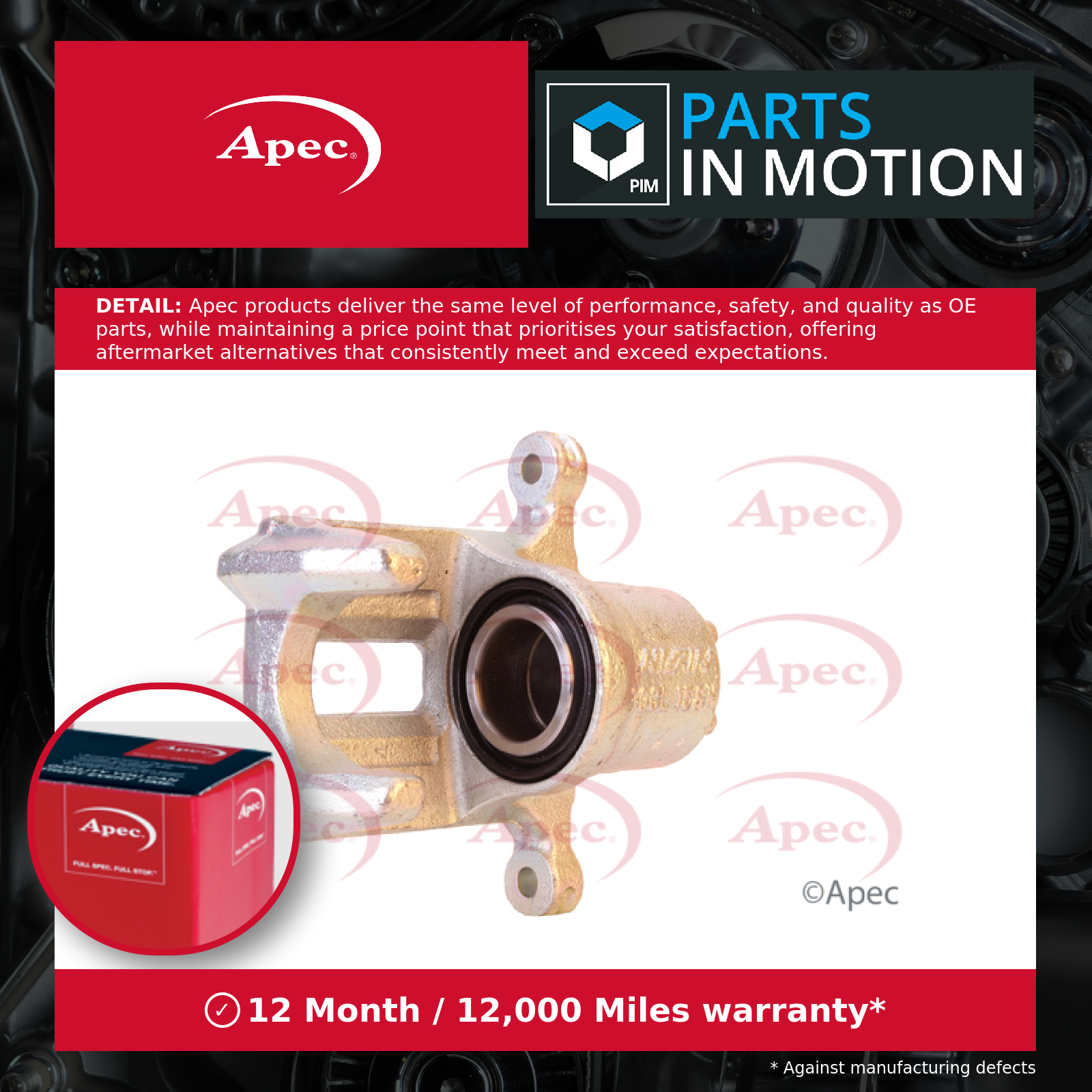 Brake Caliper RCA690 Apec 43018SWAA10 43018T0AA02 43018S9AE00 43018SXS000 New