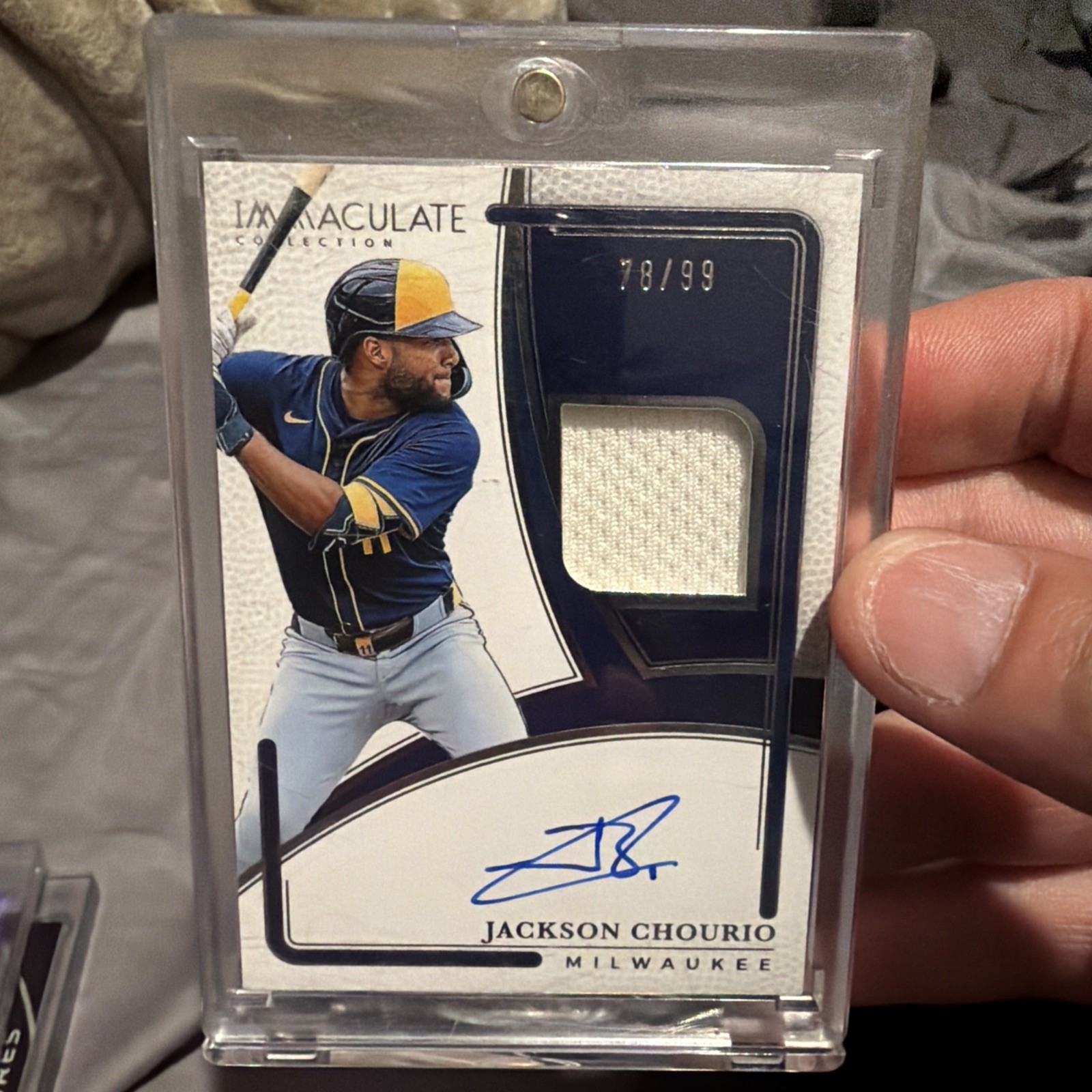 2026 Panini Immaculate Jackson Chourio Patch Auto Autograph /99 Brewers