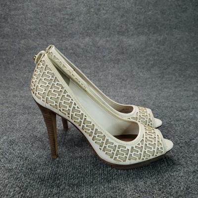Tory Burch Shoes Womens Mismatch Size 11 left 10.5 Right White Stiletto Heels