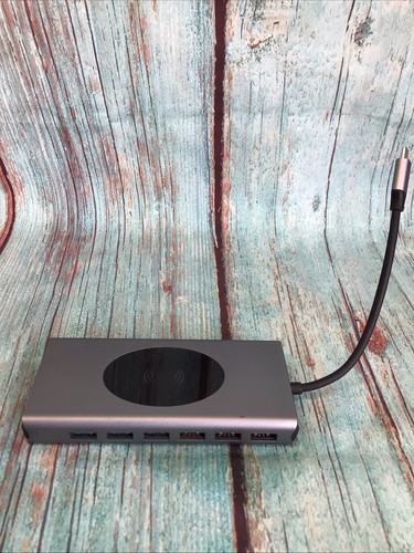 15 in 1 Dockingstation Typ-C Hub auf Dual HDMI USB 3.0 für MacBook Laptop - Bild 4 von 5