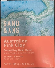 Sand & Sky Australian Pink Clay Smoothing Body Sand Scrub 6.4 oz-New