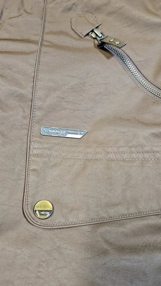 Pantalones de nieve SIMS Snowboard marrón aislados cintura ajustable para mujer talla XL Foto 3 de 4