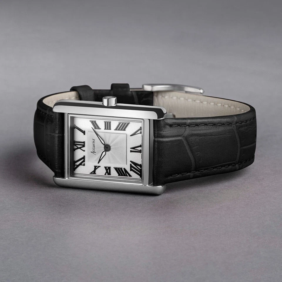 Reloj Accurist Rectangular Damas Negro Nuevo PVP £169.00 Modelo 71001 Foto 3 de 4