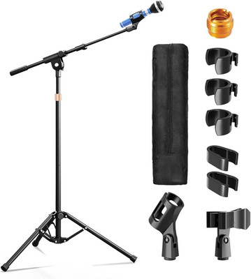 Soporte Microfono Tripode Brazo Ajustable Pesado Piso con Clips Bolsa Estudio
