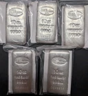 50 oz Italpreziosi Italy .999 Fine Silver in 5, 10 oz Bars with Serialized COAs