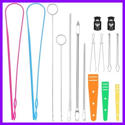 16 PCS Drawstring Threader, Loop Turner Sewing Tool with Flexible Hoodie String