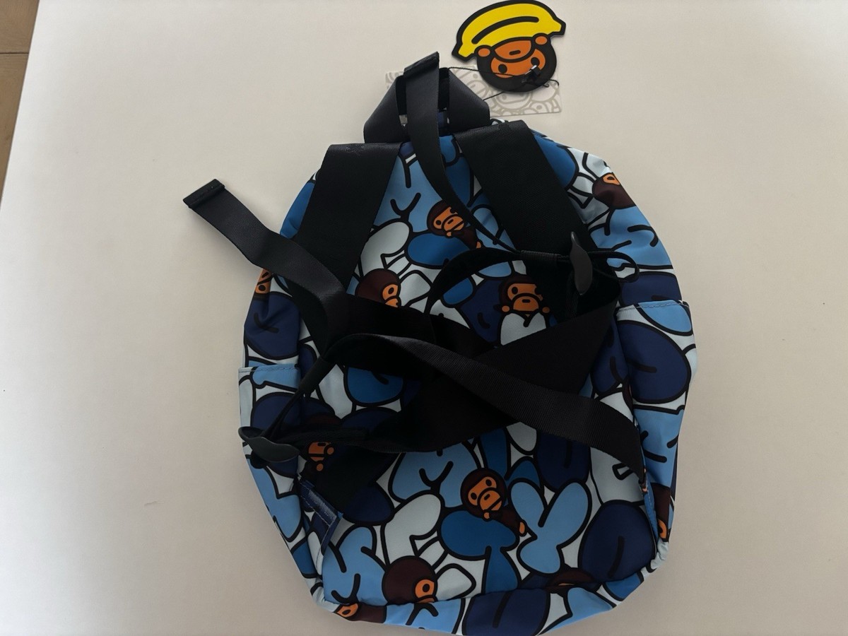 Authentic a bathing ape bape baby milo mini back pack #1 blue new