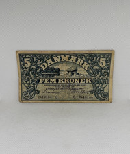 Banknote / D&auml;nemark / 5 Kroner 1940 / sehr sch&ouml;n , F-VF / Papiergeld / P.30