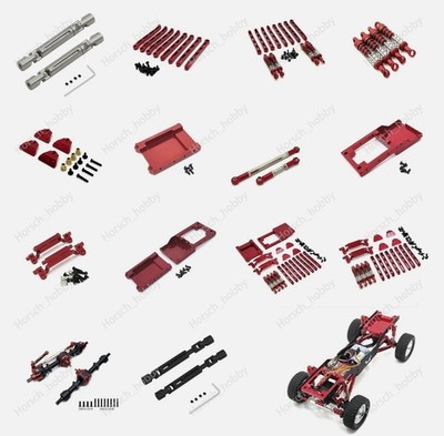 For MN 1/12 mn78 Crawler Off Road rc car Aluminum metal Upgraded parts DIY Red