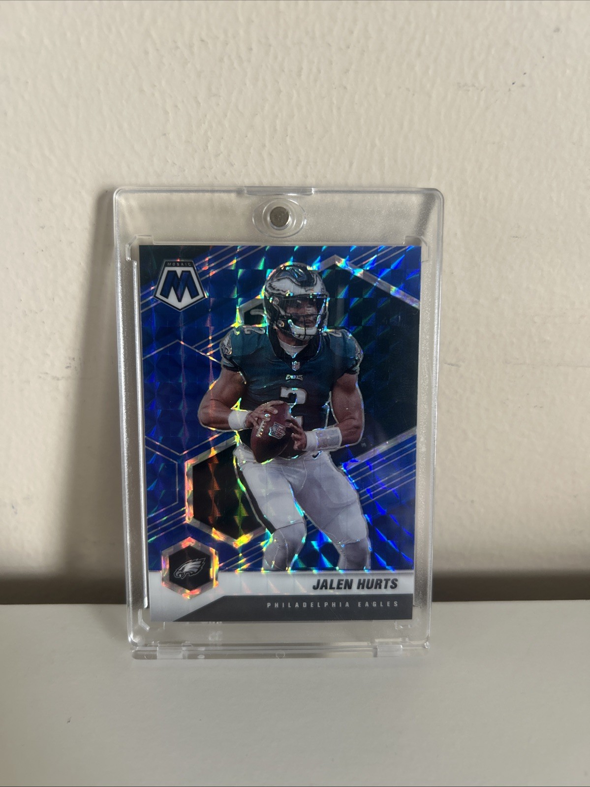 2021 Panini Mosaic Jalen Hurts Blue Mosaic Prizm /99 Philadelphia Eagles #160