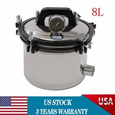 Professional 8L Steam Autoclave Sterilizer for Lab Equipment Culture Medium NEW