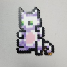 Light Purple Cat Swatting Zelda Minish Cap Perler Bead Pixel Art