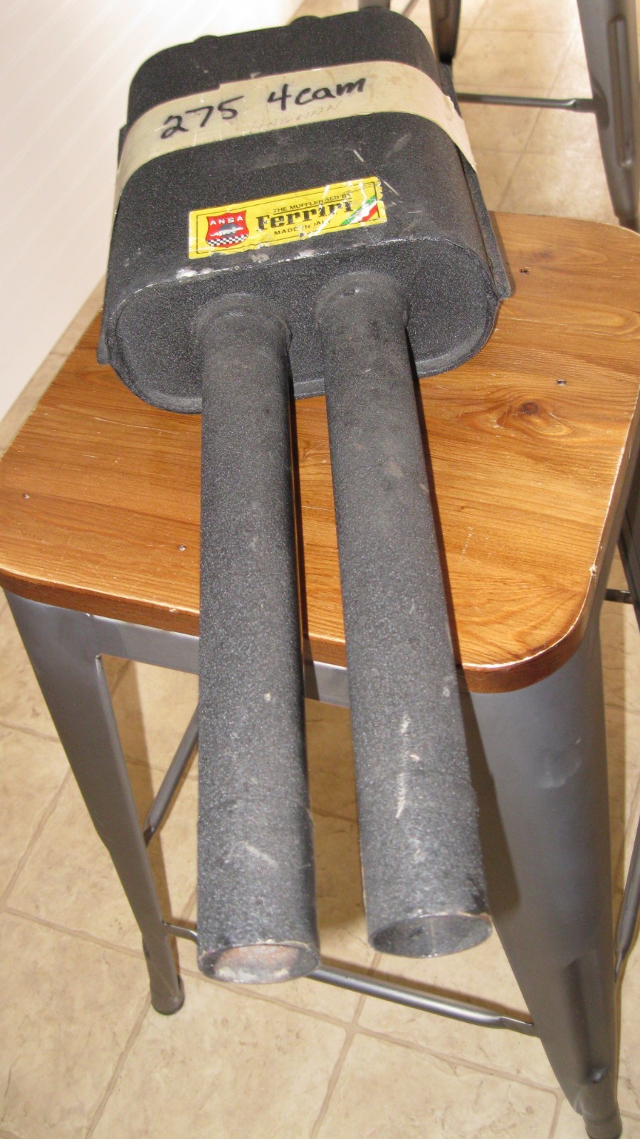 Vintage Ferrari Resonator Muffler Exhaust Part
