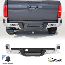 For 2024 2025 Toyota Tacoma Modular Rear Bumper w/A Set Of 4" Square Pod Lights