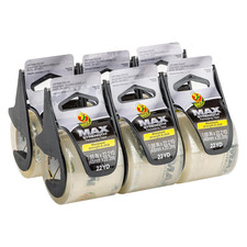 Duck Max Strength Clear Packing Tape with Dispenser 6 Rolls of Maximum S